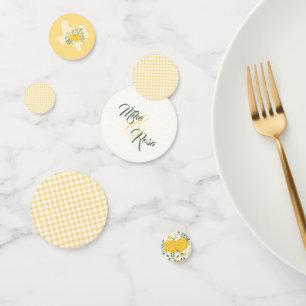 Yellow Rose of Texas - Gingham State Wedding Confetti