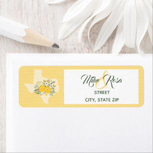 Yellow Rose of Texas - Gingham State Wedding Label