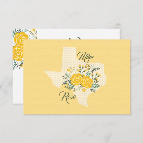 Yellow Rose of Texas _ Gingham State Wedding RSVP