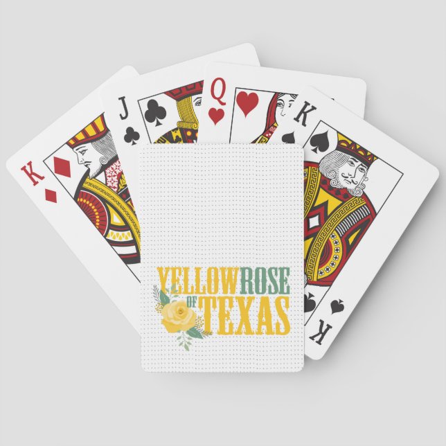 Yellow Rose of Texas Poker Cards (Back)