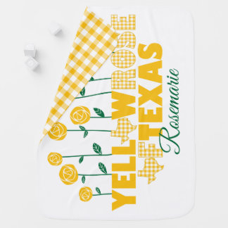 Yellow Rose of Texas - Rose Garden Baby Blanket