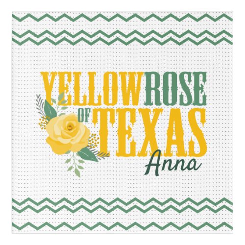 Yellow Rose of Texas _ Single Rose Acrylic Print