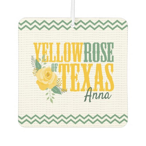 Yellow Rose of Texas _ Single Rose Air Freshener