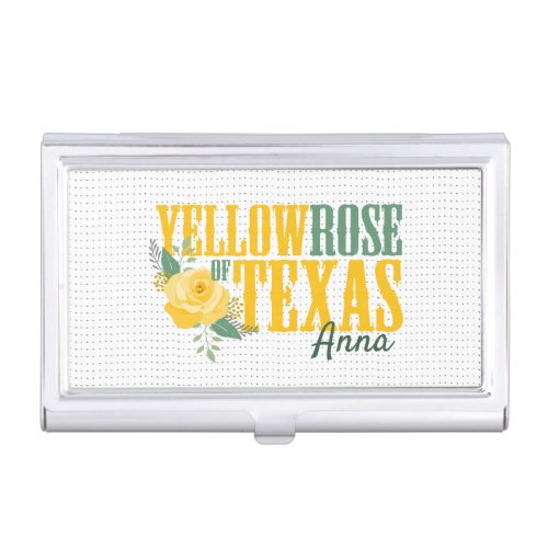 Yellow Rose of Texas _ Single Rose Business Card Case