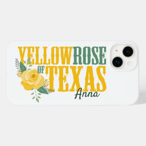 Yellow Rose of Texas _ Single Rose Case_Mate iPhone 14 Plus Case