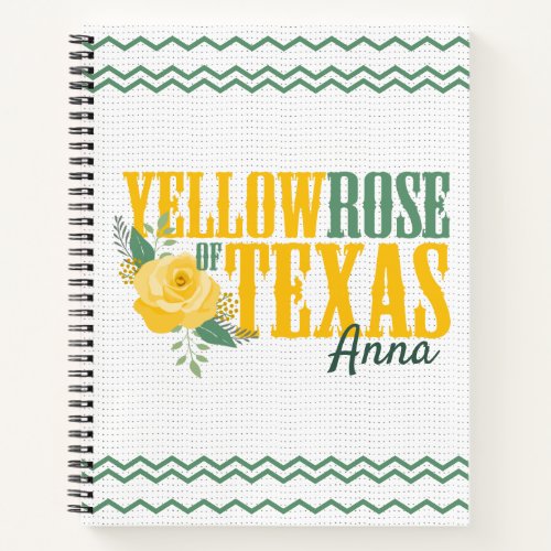 Yellow Rose of Texas _ Single Rose Notebook