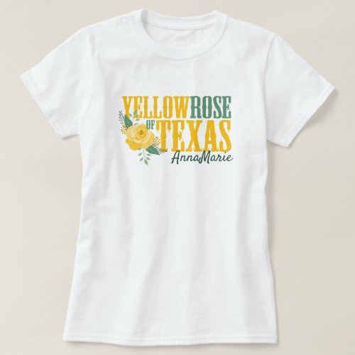 Yellow Rose of Texas _ Single Rose T_Shirt