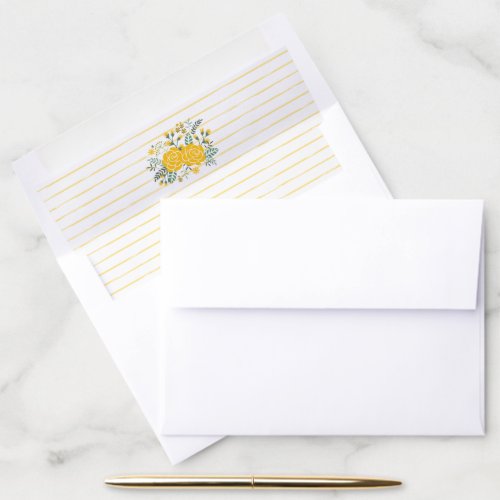 Yellow Rose of Texas Striped Envelope Liner