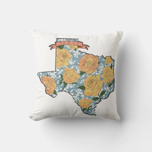 Yellow Rose of Texas  Throw Pillow