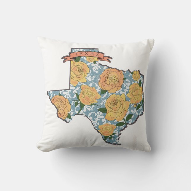 Yellow Rose of Texas  Throw Pillow (Front)