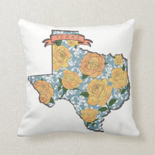 Yellow Rose of Texas Throw Pillow