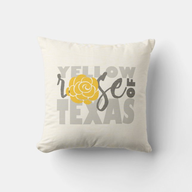 Yellow Rose of Texas Throw Pillow (Front)