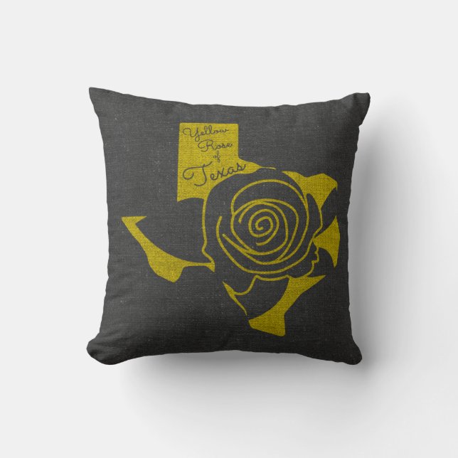 Yellow Rose of Texas Throw Pillow (Front)