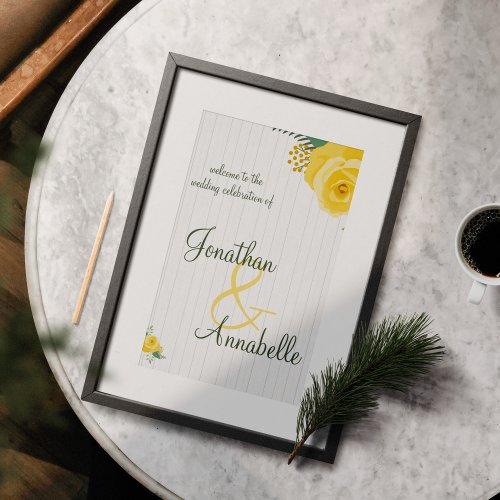 Yellow Rose of Texas Wedding Poster