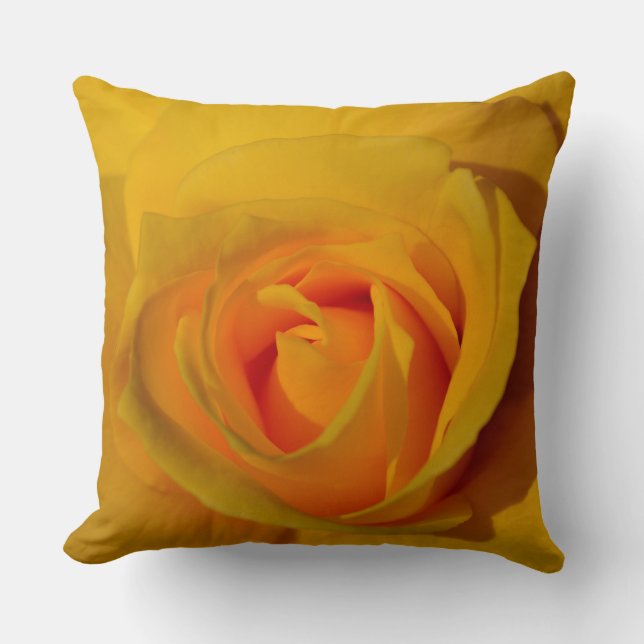 Yellow Rose orange rose romantic rose Throw Pillow (Front)