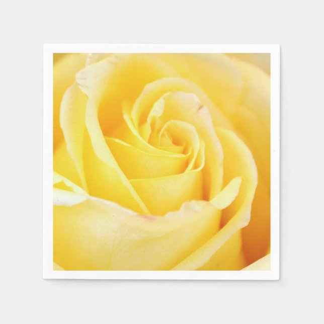 Yellow Rose Paper Napkins (Front)