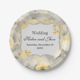 Yellow Rose Paper Plates