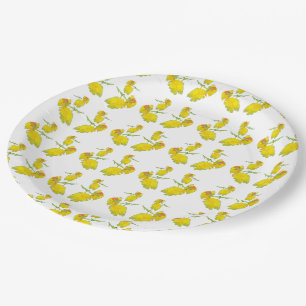 Yellow Rose Paper Plates