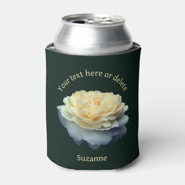 Yellow Rose Personalized Can Cooler (Can Front)