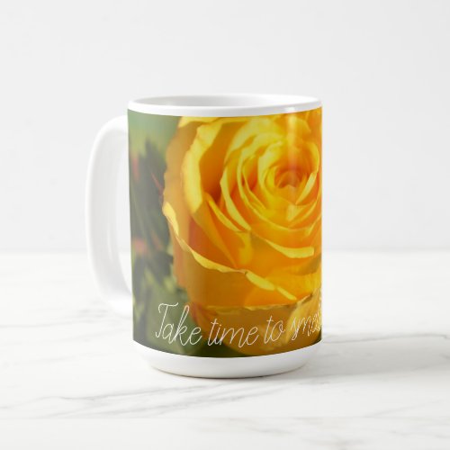 Yellow Rose Personalized Coffee Mug