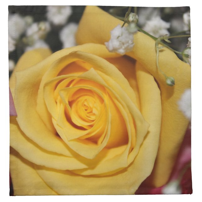 Yellow Rose Petal Napkin (Front)