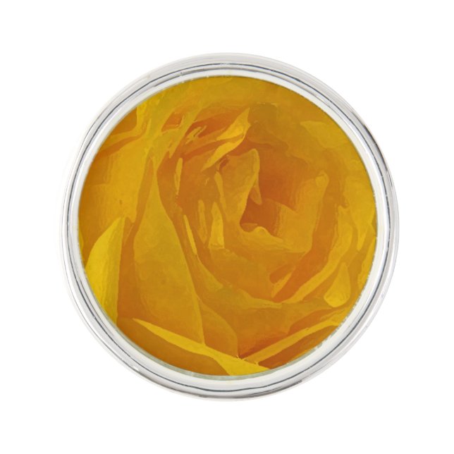 Yellow Rose Petals Lapel Pin (Front)
