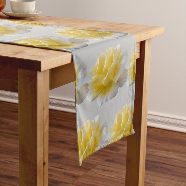 Yellow rose petals long table runner (In Situ)