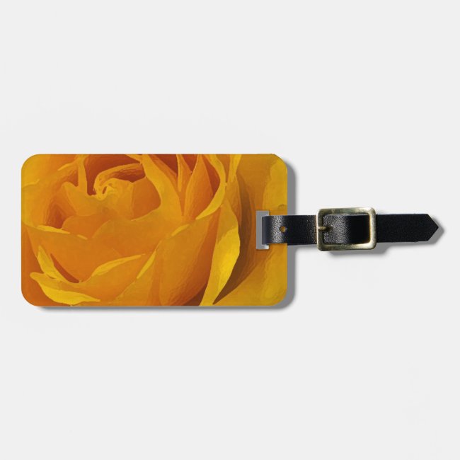 Yellow Rose Petals Luggage Tag