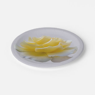 Yellow rose petals paper plates