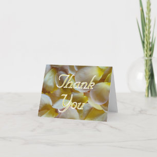 Yellow Rose Petals Thank You Card