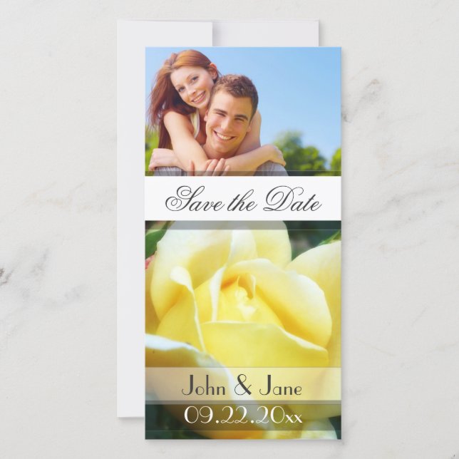 Yellow Rose  /photo  "Save the Date" Save The Date (Front)