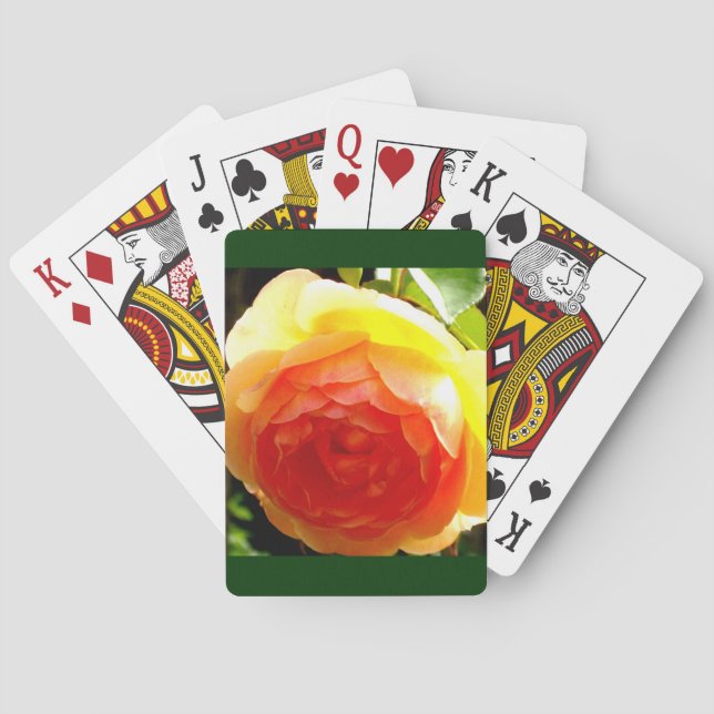 Yellow Rose Poker Cards (Back)