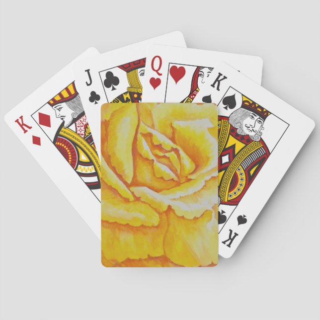 Yellow Rose Poker Cards (Back)