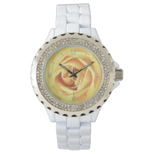 Yellow rose print watch
