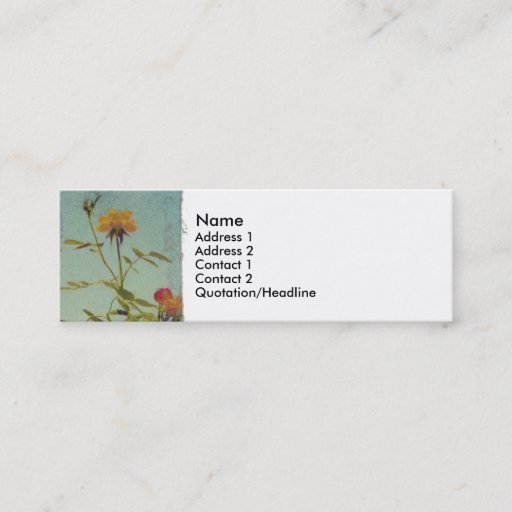 Customizable Yellow Rose profile card Business Cards