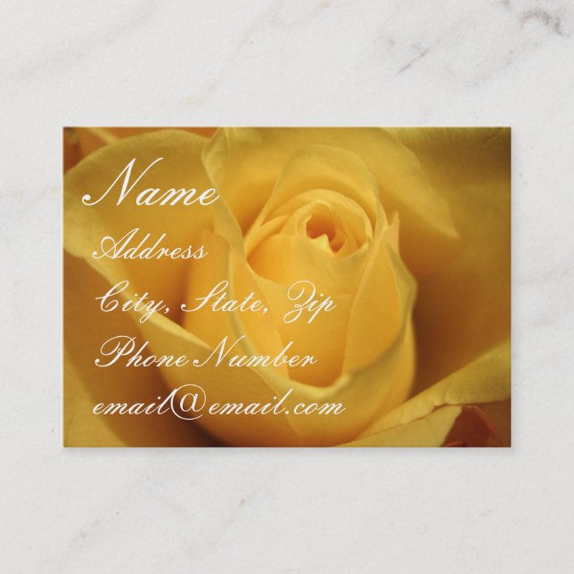 Yellow Rose, Profile Card (Front)