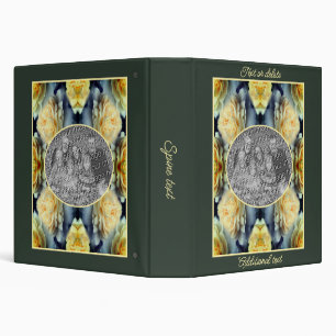 Yellow Rose Raindrops Frame Create Your Own Photo 3 Ring Binder