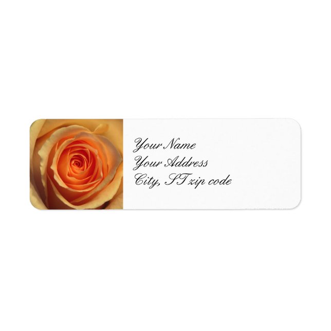 Yellow Rose Return Address Label (Front)