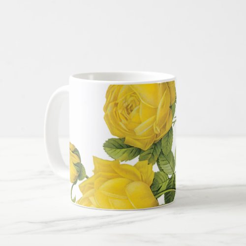 yellow roseRosa sulfurea by Redout Coffee Mug