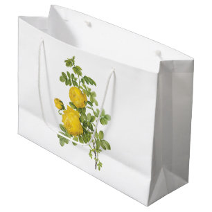 yellow rose(Rosa sulfurea) by Redouté Large Gift Bag