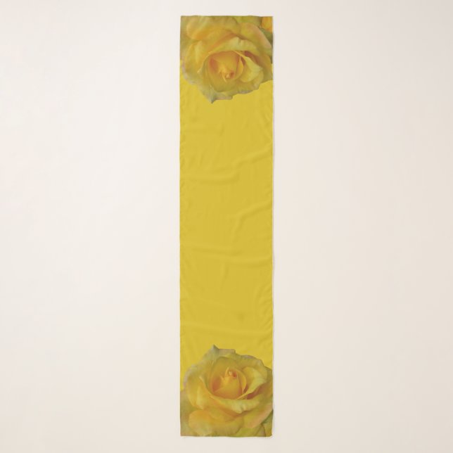 Yellow Rose Scarf Personalized Rose Scarves (Front)