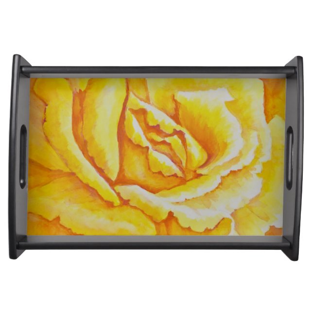 Yellow Rose Serving Tray (Front)