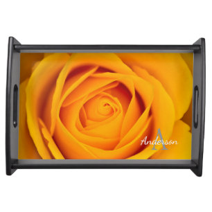 Yellow Rose Serving Tray