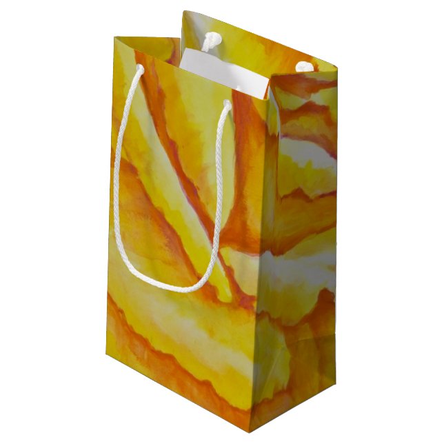 Yellow Rose Small Gift Bag (Back Angled)