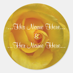 Yellow Rose Sticker Romantic Rose Wedding Sticker