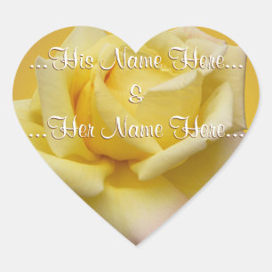 Yellow Rose Stickers Romantic Rose Wedding Sticker