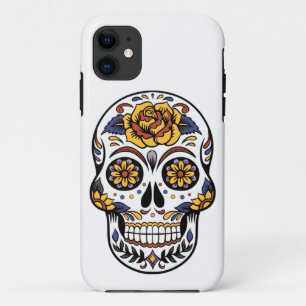 Yellow Rose Sugar Skull iPhone 11 Case