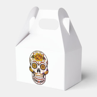 Yellow Rose Sugar Skull Favor Boxes