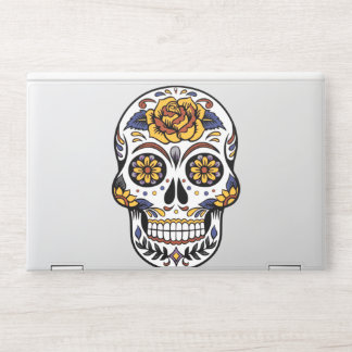 Yellow Rose Sugar Skull HP Laptop Skin
