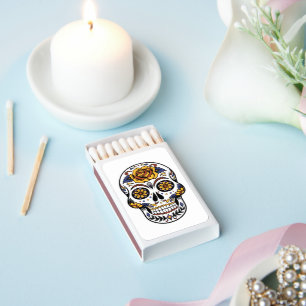 Yellow Rose Sugar Skull Matchboxes